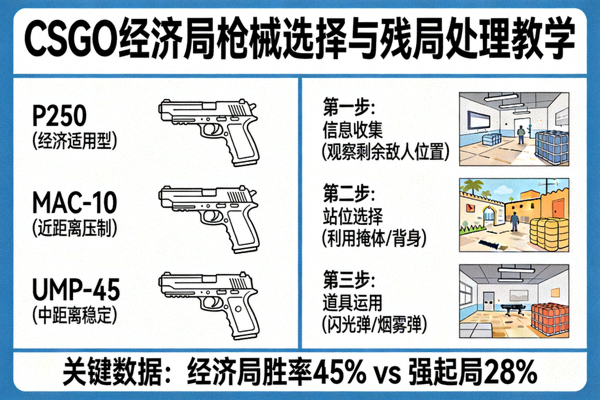CSGO经济局枪械选择与残局处理教学画面